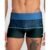 Sunga Boxer Estampa Folhagem com Listra Hang Loose Azul Marinho P