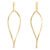 Argola Curvada em Ouro Amarelo 18k
