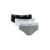 Kit 3 Cuecas Slip Algodão Plus Size Cinza Mescla Claro XXGG