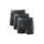 Kit 3 Cuecas Boxer Microfibra sem Costura Cinza Chumbo P