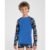 Camiseta Manga Longa Estampada com Proteção Uv Infantil Azul Royal GG
