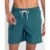 Short Praia Liso Plus Size Azul Petróleo XGG