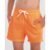 Short Praia Infantil com Elastano Liso Neon Laranja Neon M