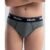 Cueca Slip Algodão Lisa Infantil Cinza Mescla Escuro P