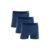 Kit 3 Cuecas Boxer Microfibra Risca de Giz Azul Escuro G