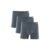 Kit 3 Cuecas Boxer Microfibra Risca de Giz Cinza Chumbo G