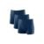Kit 3 Cuecas Boxer Microfibra Azul Jeans Escuro G