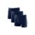Kit 3 Cuecas Boxer Microfibra Azul Marinho G