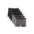 Kit 6 Cuecas Boxer Cotton Elástico Letra Mescla Preto P
