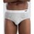 Cueca Slip Microfibra Risca de Giz Branco M
