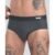 Cueca Slip Microfibra Risca de Giz Cinza Chumbo G