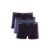 Kit 3 Cuecas Boxer Cotton Elástico Letra Mescla Azul Marinho P