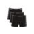 Kit 3 Cuecas Boxer Cotton Elástico Letra Mescla Preto M