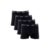 Kit 4 Cuecas Boxer Cotton Preto 01 GG