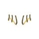 Brinco Earcuff Ouro Amarelo e Diamantes Negros
