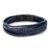 Pulseira Life Masculina Trançada Couro Azul 19,5 cm