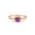 Anel Ouro Rosé Ametista e Diamantes Brown