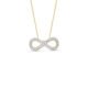Pingente Infinito Ouro Amarelo e Diamantes