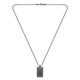Colar Masculino Lacoste Metal Pingente Quadra de Tênis Preto – 2040078
