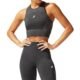 Top ASICS sem costura – Feminino – Cinza