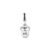Pingente Life Esporte Halter e Kettlebell Prata Cravejado