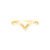 Anel Life V Prata com Banho Ouro Amarelo