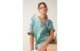 Blusa De Manga Curta Romantic Cashmere – Azul