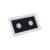 Plafon Embutir Aluminio Branco Preto 24,1cm Recuado Ii