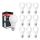 Kit 10 Lâmpadas Led Pera 7W – Branca – 6500k Bivolt