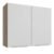 Armário Aéreo Madesa Stella 80 Cm 2 Portas Rustic/Branco Marrom