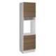 Torre Quente Madesa Stella 60 Cm 1 Porta 3 Gavetas Branco/Rustic Marrom