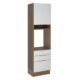 Torre Quente Madesa Stella 60 Cm 1 Porta 3 Gavetas Rustic/Branco Marrom