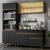 Cozinha Compacta Madesa Reims 190002 Com Armário E Balcão Preto/Rustic Marrom