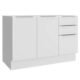 Balcão De Pia Madesa Stella 2 Portas E 3 Gavetas – Branco Branco