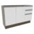 Balcão Gabinete De Pia Madesa Glamy 120 Cm 2 Portas E 3 Gavetas Rustic/Branco Cor:Rustic/Branco