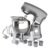 Kit Completo Batedeira Planetária Cinza Digital Multifuncional com Acessórios Oster – 127V