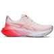 Tênis ASICS Novablast 4 – Masculino – Rosa com Vermelho e Branco