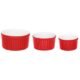 Conjunto De 3 Tigelas Ramequin – Branco/Vermelho Vermelho