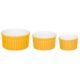 Conjunto De 3 Tigelas Ramequin – Branco / Amarelo