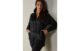Blusa Com Capuz Em Seda e Liocel – Preto