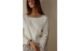 Blusa Manga Comprida Em Gola Canoa Cotton Ribs – Branco