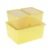Conjunto 3 Potes Amarelo Soft Elétrico Translúcido Basic Coza