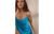 Blusa Em Cetim De Seda Com Decote Em v – Azul