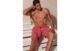 Bermuda De Banho Stone Washed – Vermelho