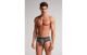 Cueca Slip Em Algodão Supima Elasticizado Com Logotipo – Cinza