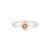 Anel Life ID Letra O em Prata 925 com Liga Rosé e Banho de Ouro Rosé 18k