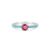 Anel Life My Garden II em Prata 925 com Turmalina Rosa e Turquesas