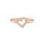 Anel Life Love II Coração Vazado em Liga Rosé com Banho de Ouro Rosé 18k e Pedras Incolores