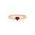 Anel Life Love II Corações em Liga Rosé com Banho de Ouro Rosé 18k e Pedra Rosa