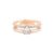 Anel Life Luna Duplo em Liga Rosé com Banho de Ouro Rosé 18k e Topázios Incolores